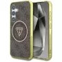 Guess 4G Glitter Triangle Buttons Cover MagSafe per Samsung Galaxy S25 (marrone)