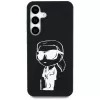 Karl Lagerfeld Silicone Graffiti Ikonik Printed Logo Cover MagSafe per Samsung Galaxy S25 nero