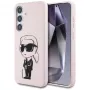 KARL LAGERFELD Silicone Graffiti Ikonik Printed Logo Cover MagSafe per Samsung Galaxy S25 - rosa