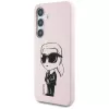 KARL LAGERFELD Silicone Graffiti Ikonik Printed Logo Cover MagSafe per Samsung Galaxy S25 - rosa