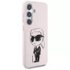 KARL LAGERFELD Silicone Graffiti Ikonik Printed Logo Cover MagSafe per Samsung Galaxy S25 - rosa