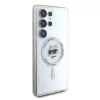 Karl Lagerfeld Button Choupette Head Printed Logo Cover MagSafe per Samsung Galaxy S25 Ultra bianco