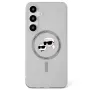 Karl Lagerfeld Button Karl & Choupette Heads Printed Logo Case MagSafe Samsung Galaxy S25 Plus Nero
