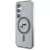 Karl Lagerfeld Button Karl & Choupette Heads Printed Logo Case MagSafe Samsung Galaxy S25 Plus Nero