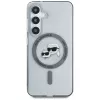 Karl Lagerfeld Button Karl & Choupette Heads Printed Logo Case MagSafe Samsung Galaxy S25 Plus Nero