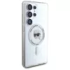 KARL LAGERFELD Button Karl Head Printed Logo Cover MagSafe per Samsung Galaxy S25 Ultra bianco