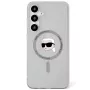 KARL LAGERFELD Button Karl Head Printed Logo Custodia MagSafe per Samsung Galaxy S25, nero
