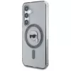 KARL LAGERFELD Button Karl Head Printed Logo Custodia MagSafe per Samsung Galaxy S25, nero