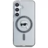 KARL LAGERFELD Button Karl Head Printed Logo Custodia MagSafe per Samsung Galaxy S25, nero