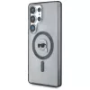 KARL LAGERFELD Button Karl Head Printed Logo Custodia MagSafe per Samsung Galaxy S25 Ultra nero