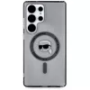 KARL LAGERFELD Button Karl Head Printed Logo Custodia MagSafe per Samsung Galaxy S25 Ultra nero