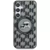 Karl Lagerfeld Button Karl & Choupette Heads On KL Pattern Custodia MagSafe per Samsung Galaxy S25 nero