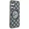 Karl Lagerfeld Button Karl & Choupette Heads On KL Pattern Custodia MagSafe per Samsung Galaxy S25 nero