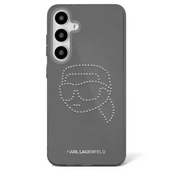 Karl Lagerfeld Rhinestones Karl Head Logo Custodia per Samsung Galaxy S25 (nero)