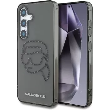 Karl Lagerfeld Rhinestones Karl Head Logo Custodia per Samsung Galaxy S25 (nero)