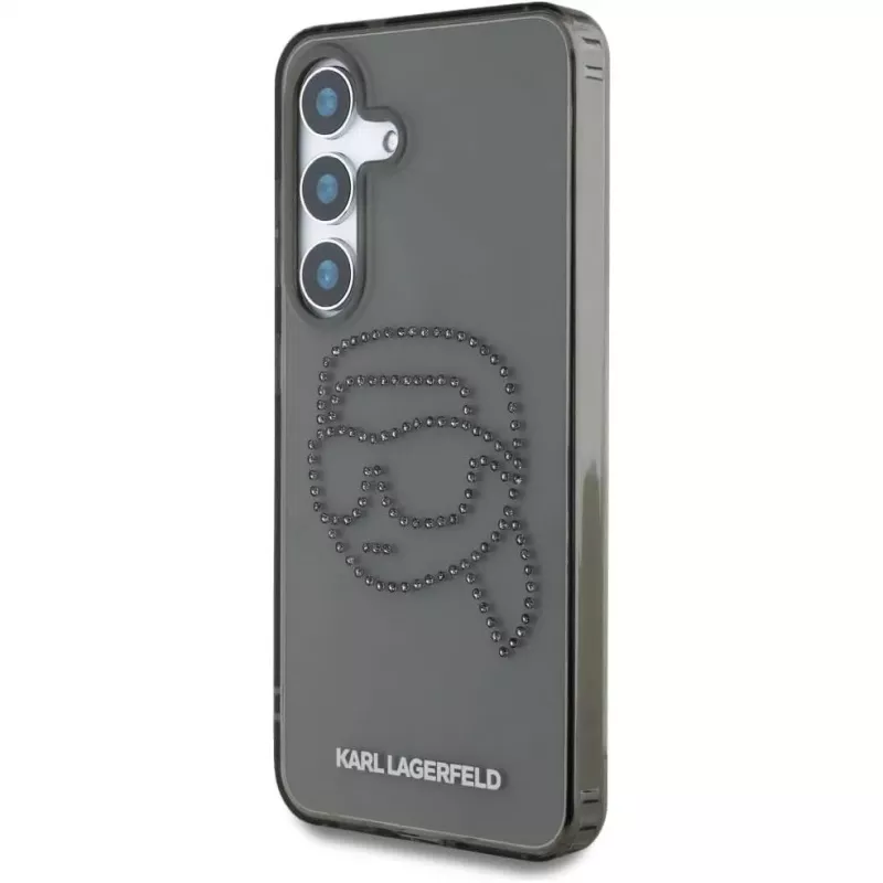 Karl Lagerfeld Rhinestones Karl Head Logo Custodia per Samsung Galaxy S25 (nero)