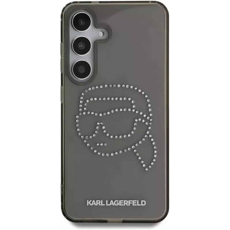 Karl Lagerfeld Rhinestones Karl Head Logo Custodia per Samsung Galaxy S25 (nero)