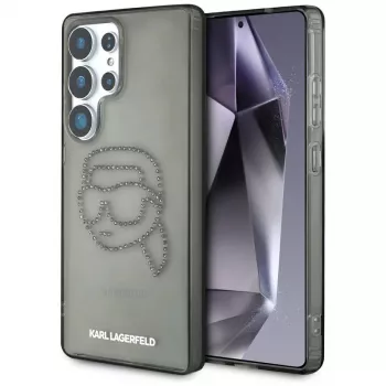 Karl Lagerfeld Rhinestones Karl Head Logo Custodia per Samsung Galaxy S25 Ultra nero
