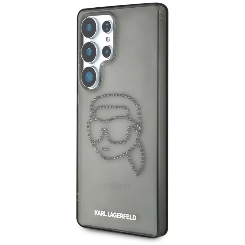 Karl Lagerfeld Rhinestones Karl Head Logo Custodia per Samsung Galaxy S25 Ultra nero