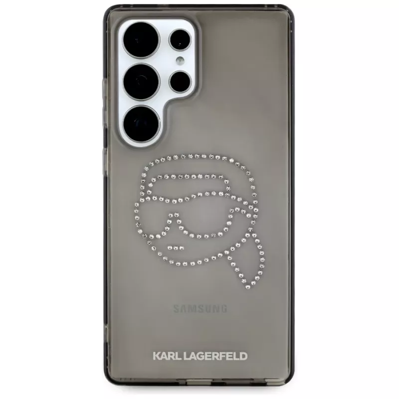 Karl Lagerfeld Rhinestones Karl Head Logo Custodia per Samsung Galaxy S25 Ultra nero