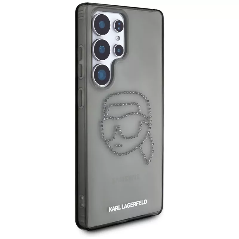 Karl Lagerfeld Rhinestones Karl Head Logo Custodia per Samsung Galaxy S25 Ultra nero