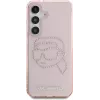 Karl Lagerfeld Rhinestones Karl Head Logo Custodia per Samsung Galaxy S25 (rosa)