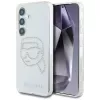 Karl Lagerfeld Rhinestones Karl Head Logo Custodia per Samsung Galaxy S25 (trasparente)