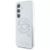 Karl Lagerfeld Rhinestones Karl Head Logo Custodia per Samsung Galaxy S25 (trasparente)