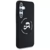 KARL LAGERFELD Silicone DoubleHeads & Circle Custodia MagSafe per Samsung Galaxy S25+ - nero