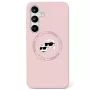 Karl Lagerfeld Silicone DoubleHeads & Circle Custodia MagSafe per Samsung Galaxy S25 Ultra, rosa