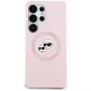 Karl Lagerfeld Silicone DoubleHeads & Circle Custodia MagSafe per Samsung Galaxy S25 Ultra, rosa