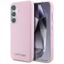 Karl Lagerfeld Saffiano FullWrapped Elongated Metal Logo Custodia MagSafe per Samsung Galaxy S25 rosa