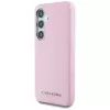 Karl Lagerfeld Saffiano FullWrapped Elongated Metal Logo Custodia MagSafe per Samsung Galaxy S25 rosa