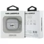 Karl Lagerfeld Monogram Karl Head Custodia per AirPods 4 (argento)