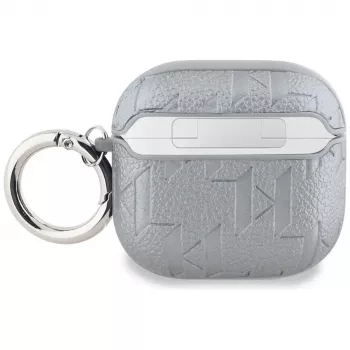 Karl Lagerfeld Monogram Karl Head Custodia per AirPods 4 (argento)