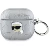 Karl Lagerfeld Monogram Karl Head Custodia per AirPods 4 (argento)