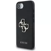 Guess Grained Big 4G Logo Small Classic Logo Custodia per telefono per iPhone 16e (nero)