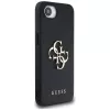 Guess Grained Big 4G Logo Small Classic Logo Custodia per telefono per iPhone 16e (nero)