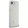 Guess Grained Hot Stamp Peony Triangle Logo Custodia MagSafe per iPhone 16e (beige)