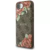 Guess 4G Flowers Print Custodia MagSafe per iPhone 16e / 17e marrone