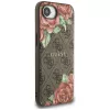 Guess 4G Flowers Print Custodia MagSafe per iPhone 16e / 17e marrone