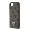 Guess 4G Ring Triangle Logo Custodia MagSafe per iPhone 16e (marrone)