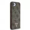 Guess 4G Ring Triangle Logo Custodia MagSafe per iPhone 16e (marrone)