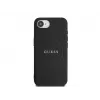 Guess Grained Ring Custodia MagSafe per iPhone 16e (nero)