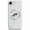 KARL LAGERFELD IML Metal Karl & Choupette Heads Custodia MagSafe per iPhone 16e/17e bianco