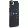 BMW IML Metal White Circle Case MagSafe per iPhone 16e / 17e Nero