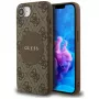 Guess 4G Circle Classic Logo Custodia MagSafe per iPhone 16e (marrone)