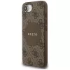 Guess 4G Circle Classic Logo Custodia MagSafe per iPhone 16e (marrone)