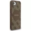 Guess 4G Circle Classic Logo Custodia MagSafe per iPhone 16e (marrone)