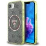 Guess IML Metal Glitter 4G Circle Triangle Custodia MagSafe per Apple iPhone 16e (marrone)